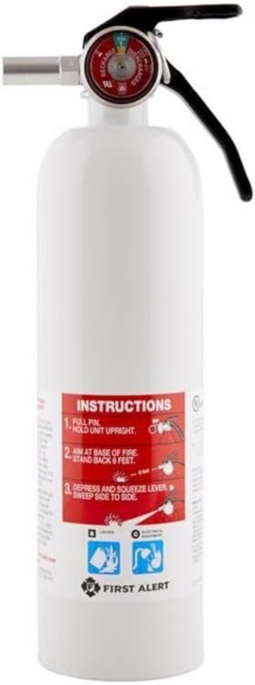 Durable Safety Fire Extinguisher, 5-B:C Rated for Small Fires & Quick Access