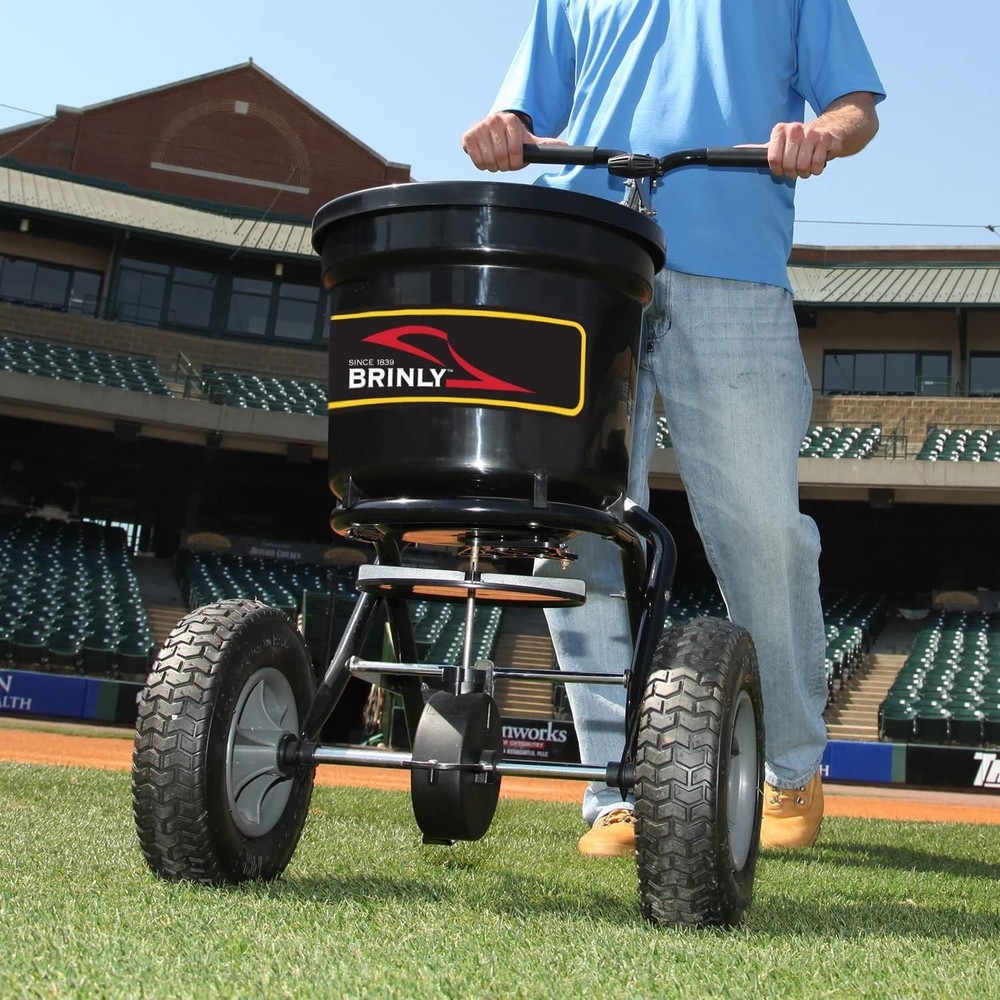Versatile 50 lb Capacity Spreader with Rust-Resistant Features & Maneuverability