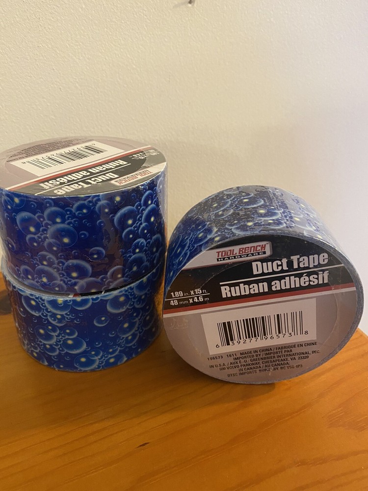 Tool Bench Duct Tape : Blue Bubbles