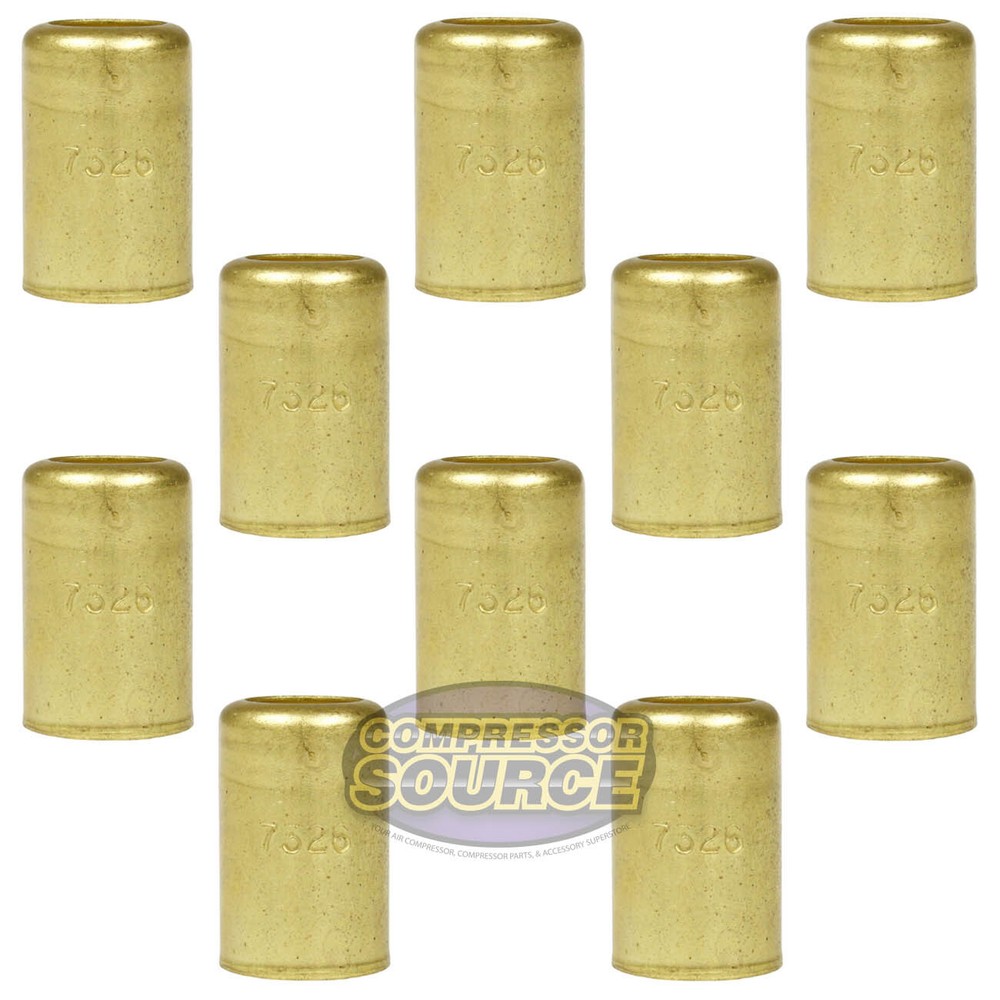 10 Pack Brass Ferrule 5/8" Inner Diameter 7/16" Pierce Smooth Crimp Hose Fitting