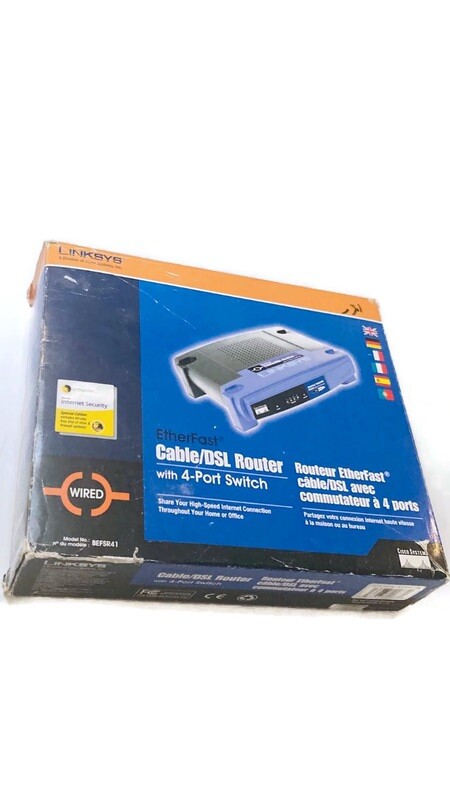 Cisco Linksys EtherFast Cable/DSL Router with 4-Port Switch Model BEFSR41 NIB