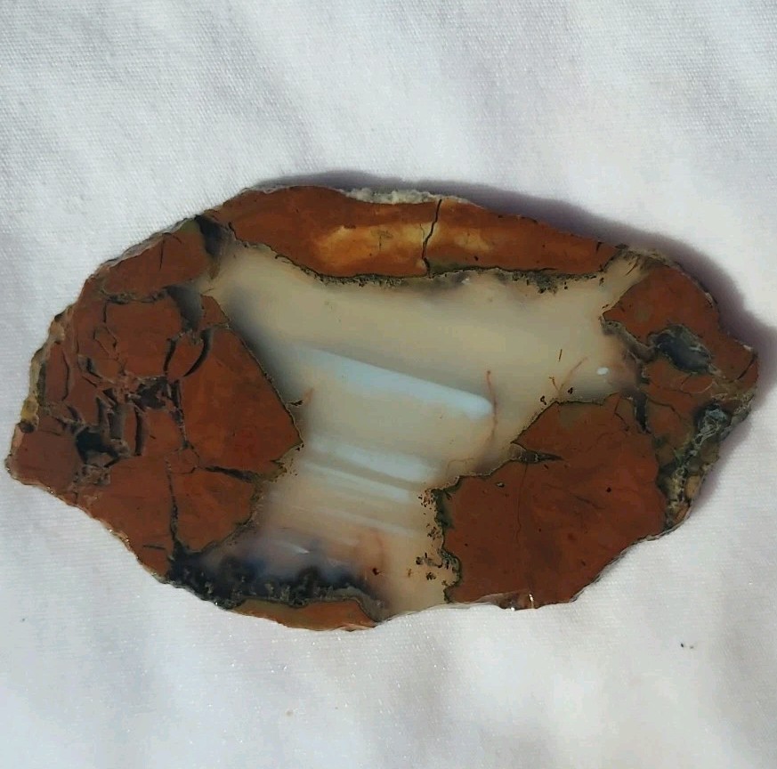 THUNDER EGG / GEODE SLICE ~ 25 grams / rough agate jasper mineral rock cab