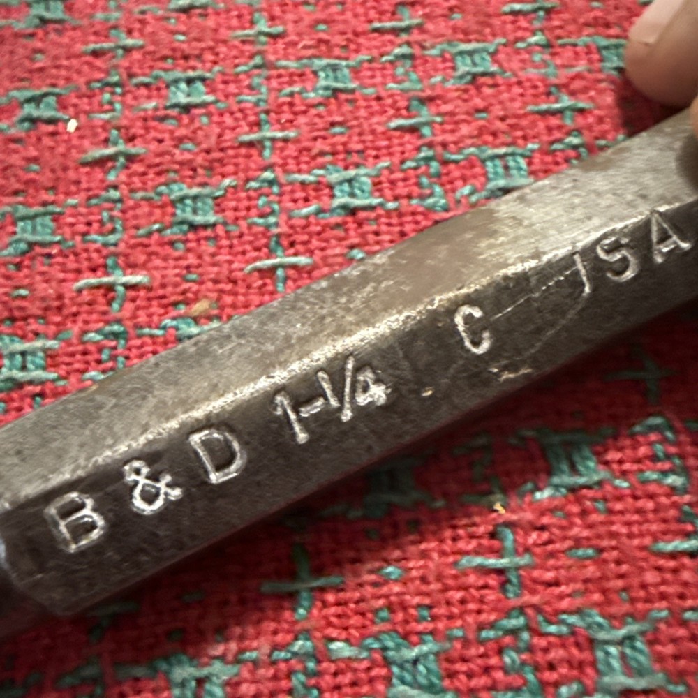 Vintage Black & Decker Electric Hammer Chisel Bit 1-1/4” 🇺🇸