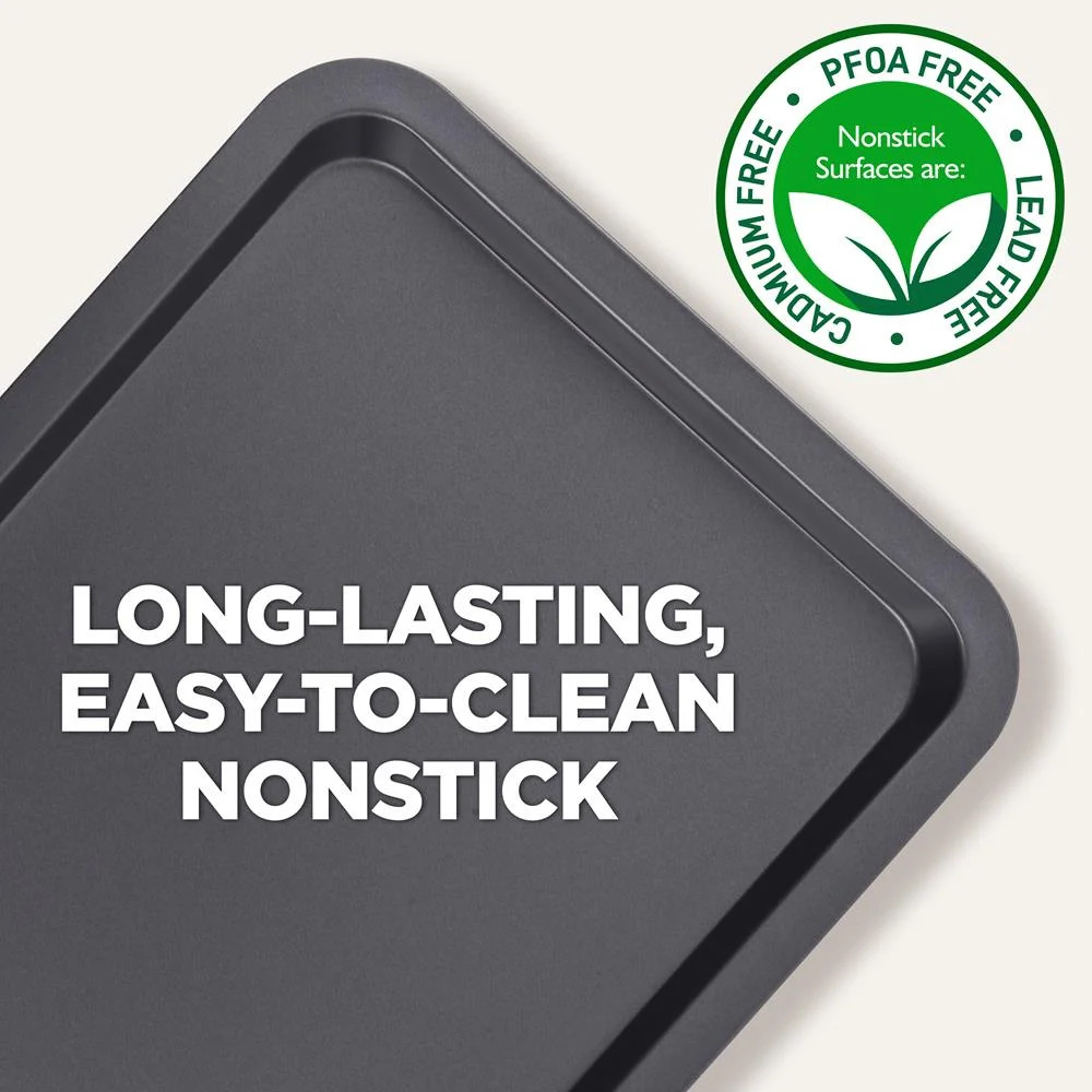 NutriChef 3-Pc Non-Stick Baking Trays, Cookie Sheet - One Size