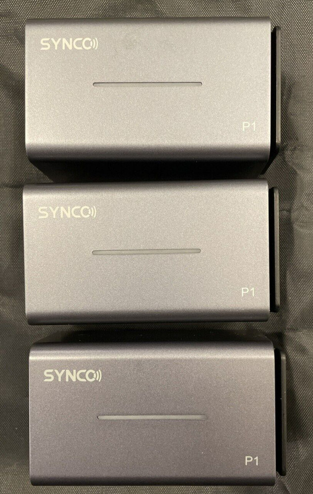 Lot of 3 Synco P1 Wireless Microphone with Charging Case