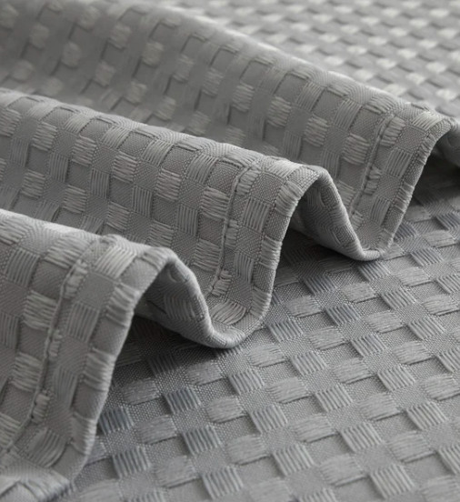 4 Pc Bath Set - Curtain, Liner, Hooks, And Bath Mat - Gray