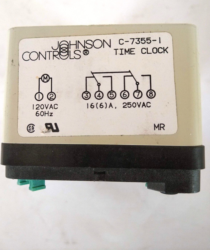 Johnson Controls C7355 1 Time Clock 120Vac