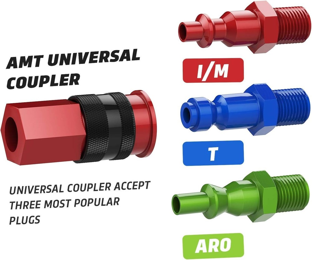 Versatile 1/4'' Air Compressor 14-Piece Accessories Kit - Quick Coupling System