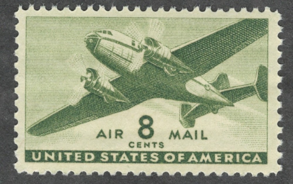 US. C26. 8c. Transport Plane, MNH. 1944.