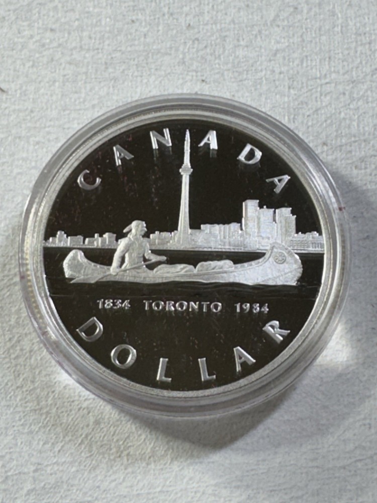 1984 Canada 1 Dollar Silver Proof Coin Toronto