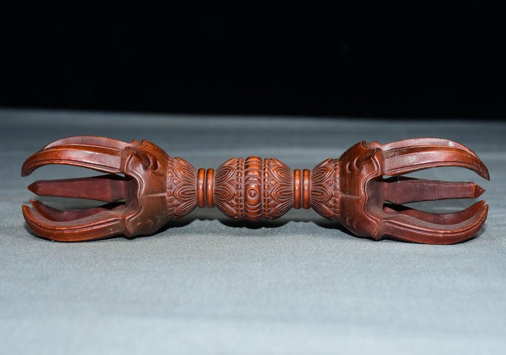 Exquisite Small Leaf Boxwood Diamond Pestle Handle