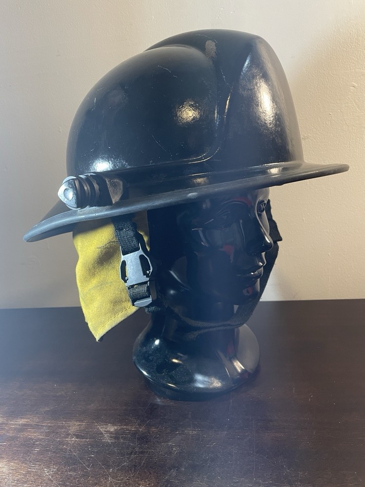 2001 Black Morning Pride Fire Firefighter Helmet Model HLF-PLUS