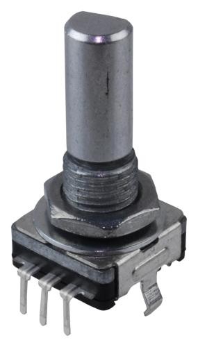 3pc Rotary Encoder, Mechanical, Incremental, 15 PPR, 30 Detents, Vertical,