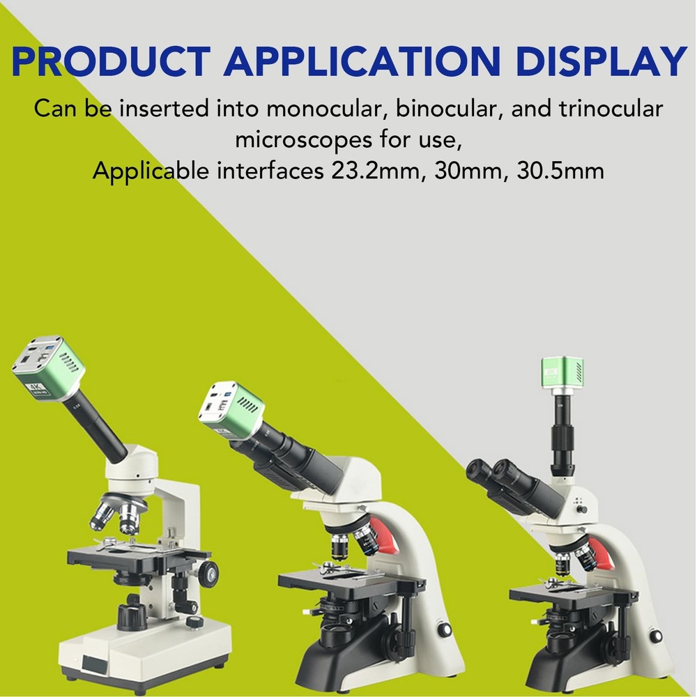 Microscope Adapter 0.5× C Mount Lens Set 23.2 Turn 30mm/23.2mm Black