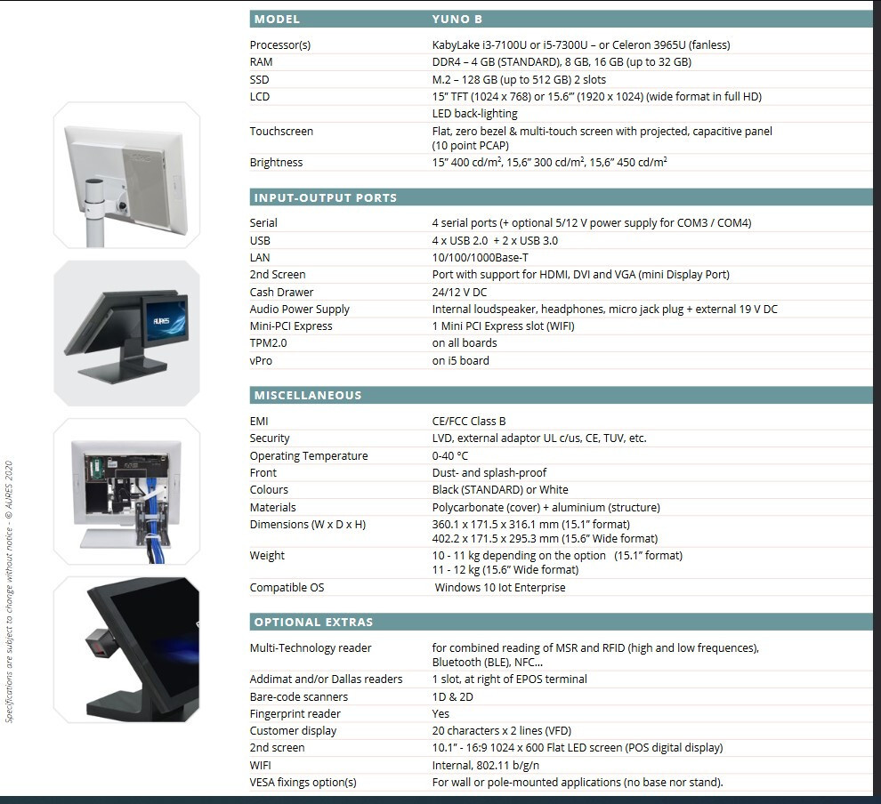 Aures Yuno B POS System