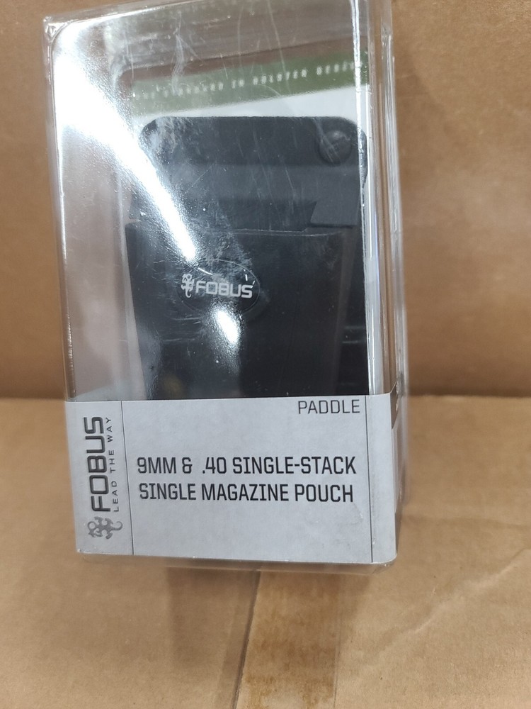 FOBUS Paddle Single Stack Magazine Pouch 9mm & .40 single Magazines, Ambi (DSS1)