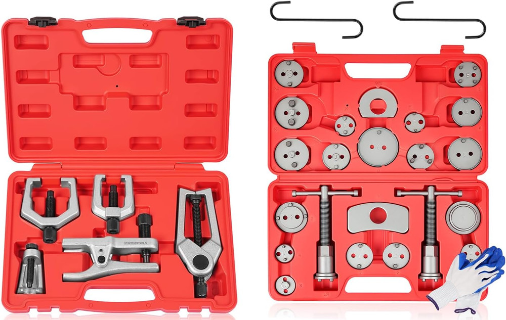 5Pcs Front End Service Tool Bundle 27Pcs Brake Caliper Compression Tool Set Kit