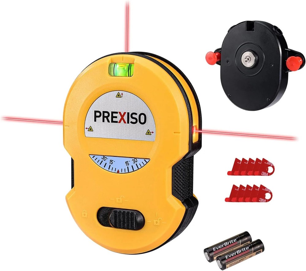 Multi Surface Laser Level LED Light Vial, 30Ft Horizontal & Vertical Lin
