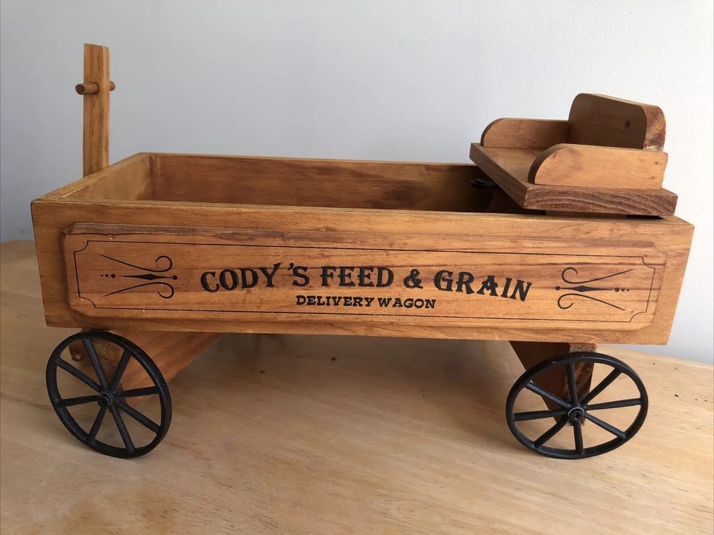 Miniature Vintage Cody’s Feed & Grain Wagon 10” x 5”  Mint Condition