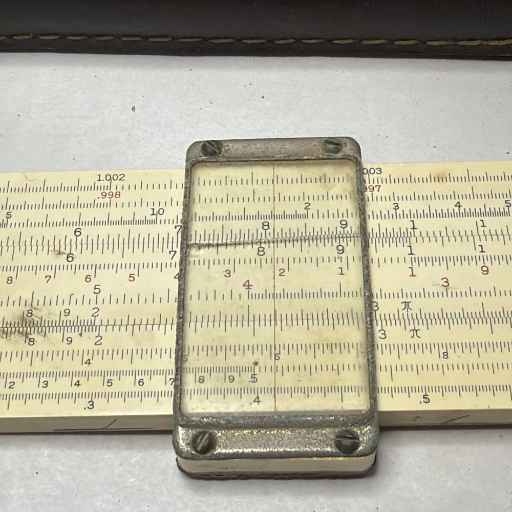 Frederick Post Co. Versalog Bamboo Hemmi Slide Rule With Case