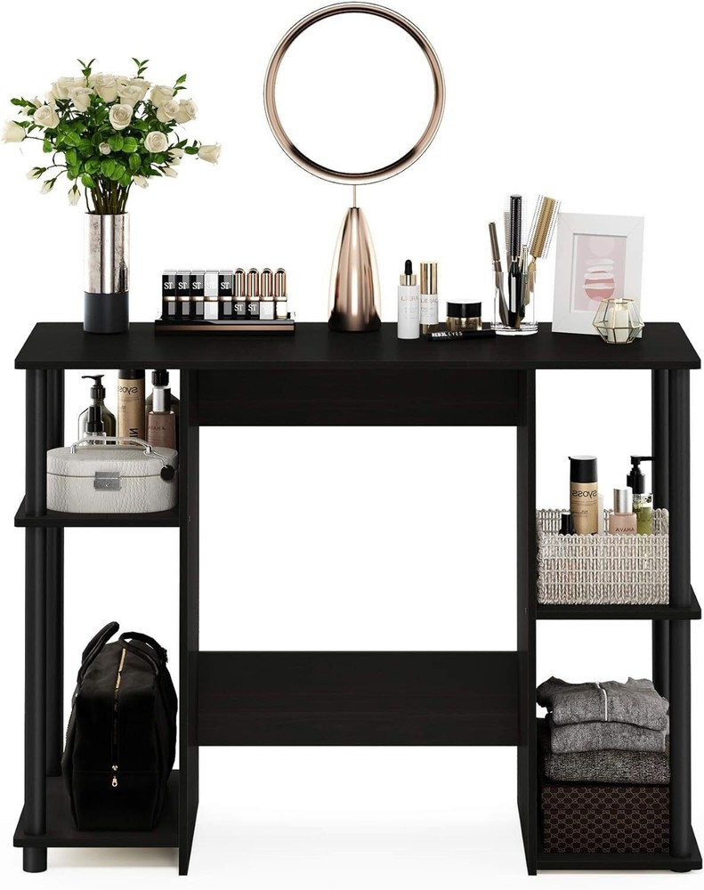 Computer Study Desk Open Storage Shelves Engineered Wood Writing Table Bedroom