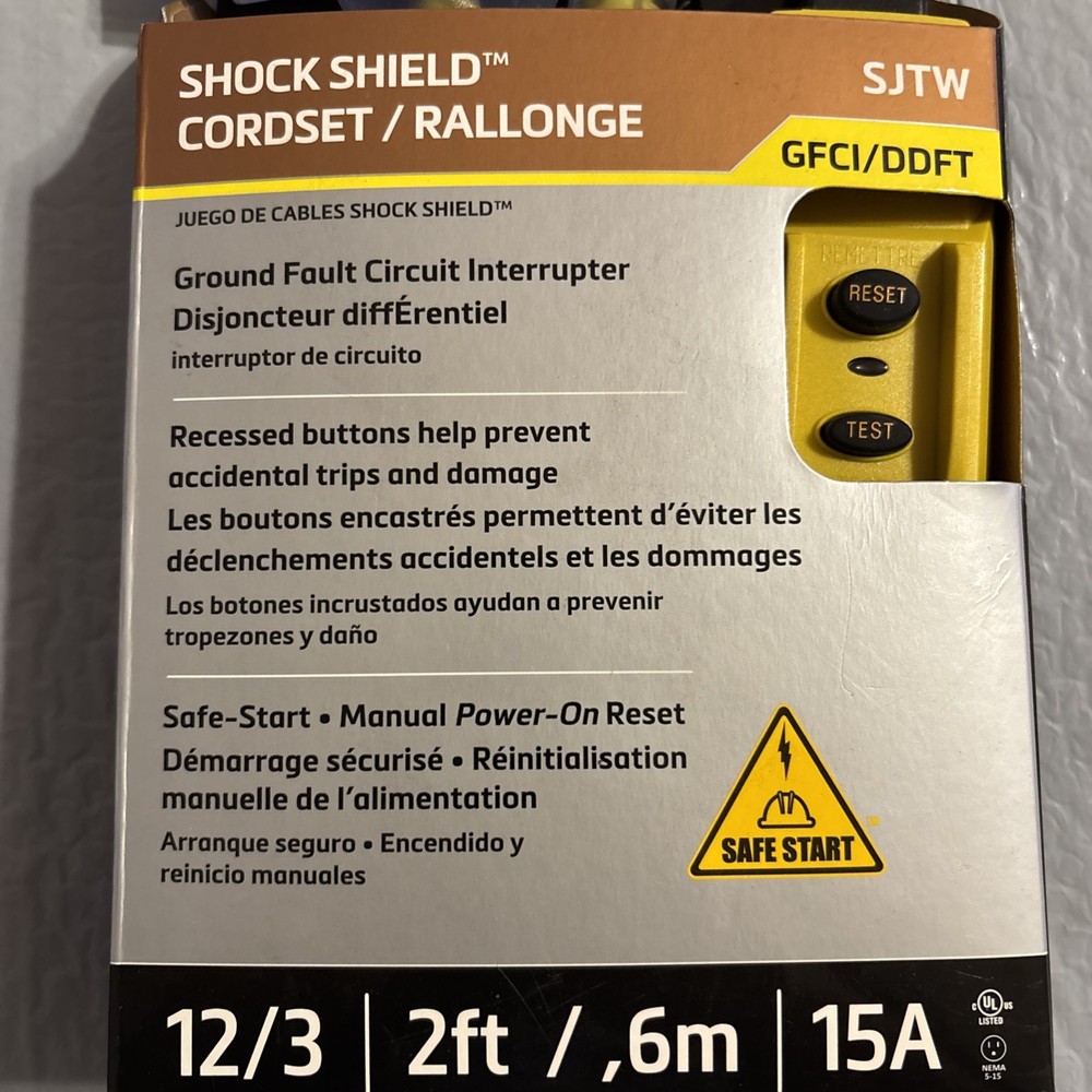 Southwire Shock Shield Portable Cordset GFCI DDFT SJTW