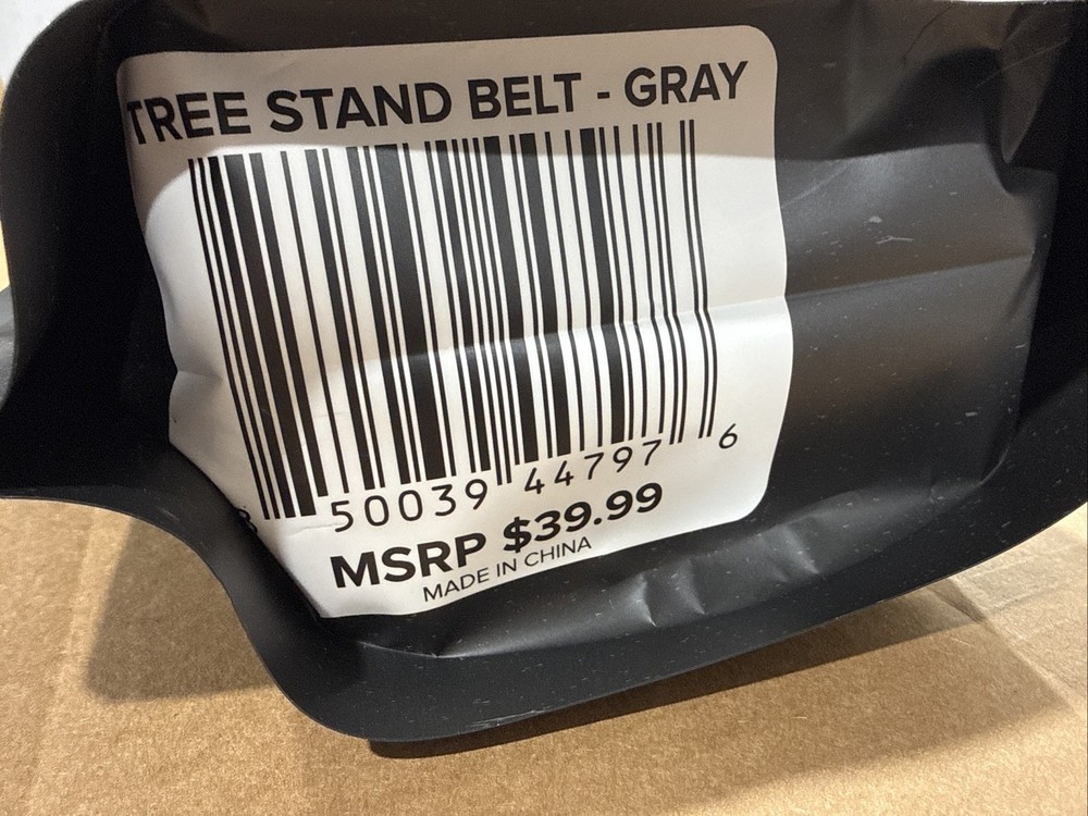 Latitude Tree Stand Belt Gray Fits Most New