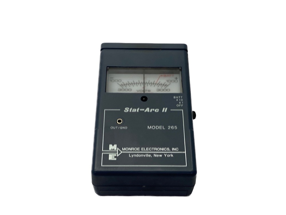 NOS Monroe Electronics Stat Arc II Electrostatic Fieldmeter Model 265 w/ Case