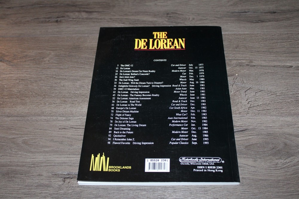 1977-1993 De Lorean magazine article compilation Brooklands