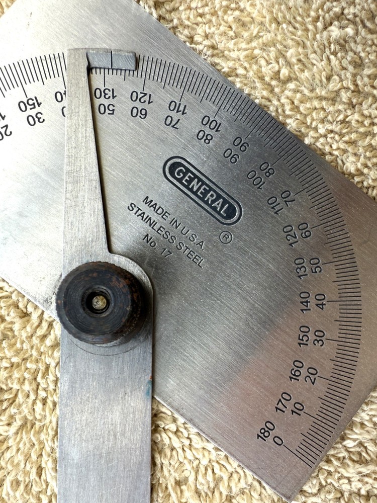 GENERAL NO. 17 STAINLESS STEEL PROTRACTOR