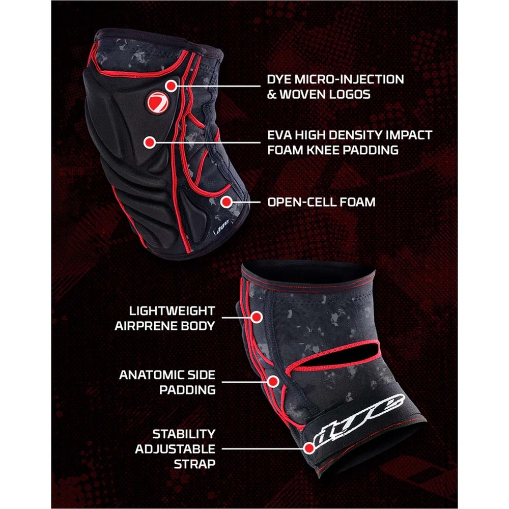 Dye Performance Knee Pads - Dyecam Red - Small