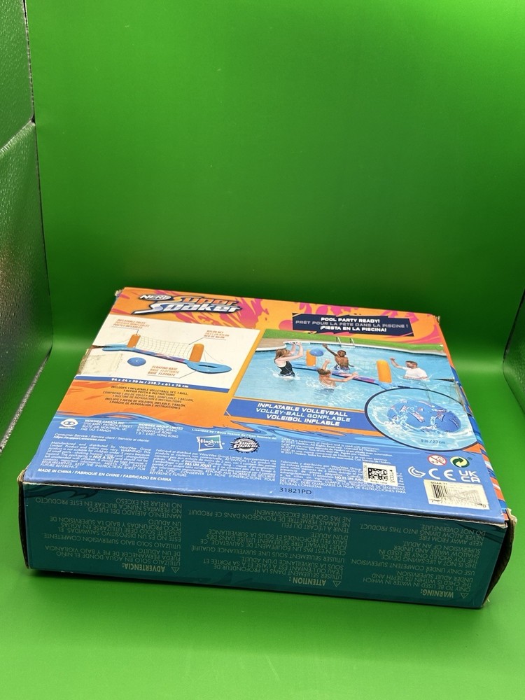 Nerf Super Soaker Pool Volleyball Set Inflatable Pool Float with Net and Ball