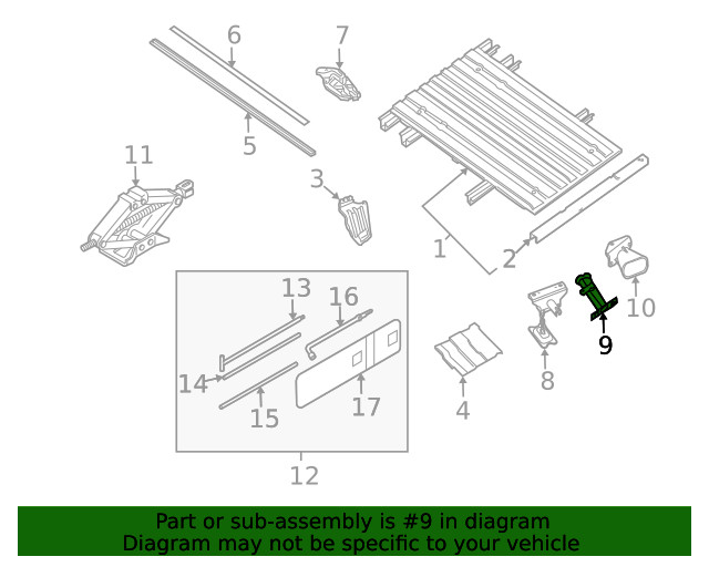 Genuine Nissan Floor Jack Handle 57237-EA810