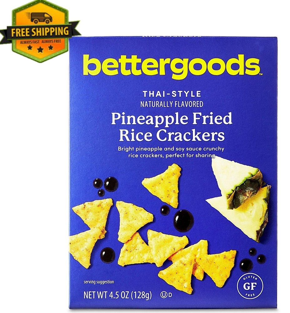 Bettergoods Thai-Inspired Pineapple Fried Rice Crackers, 4.5 oz
