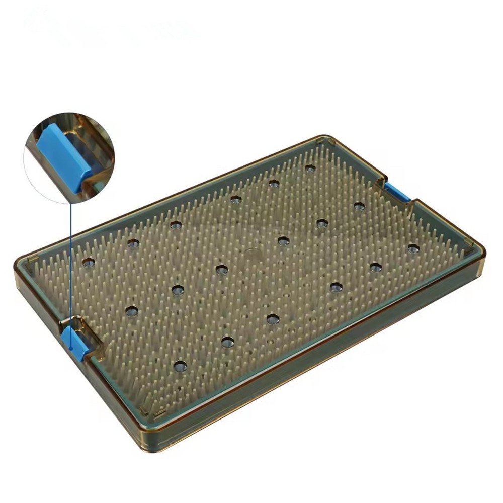 Single Layer Dental Silicone Sterilization Tray Case Disinfection Box Medium