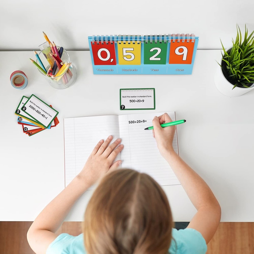 Student Place Value Flip Chart Math Manipulatives K-3 for Elementary