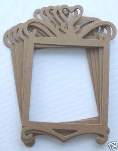 {4} *DECORATIVE HEART FRAME* Princess Frames Chipboard Die Cuts - 3" x 4 5/8