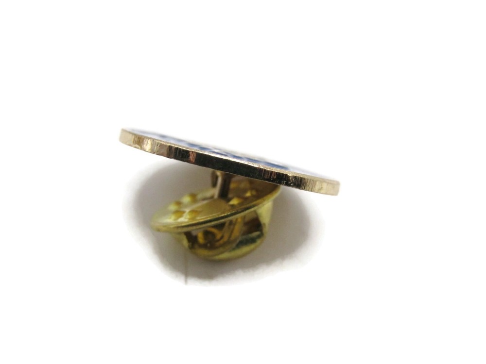 Love Your Melon Pin Blue Enamel Gold Tone Lapel Pinback Badge Cursive Script