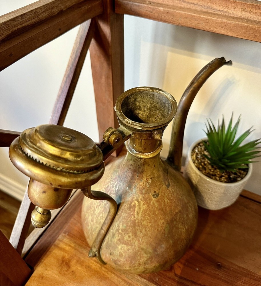 Marked Middle Eastern Antique Dallah Arabic Tea Coffee Pot