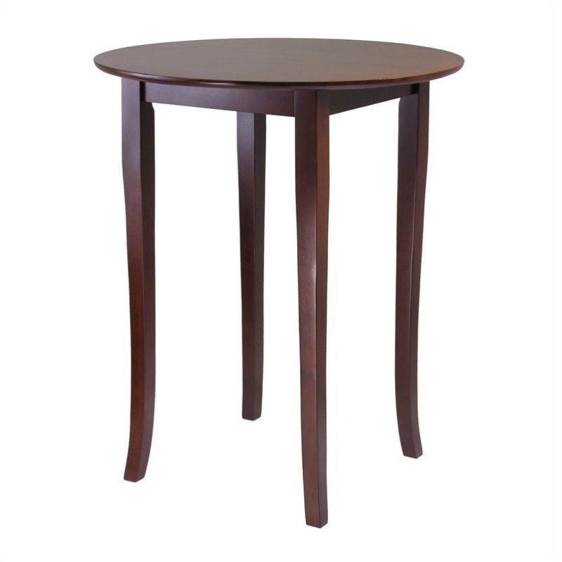 Pemberly Row Round High/Pub Table in Antique Walnut