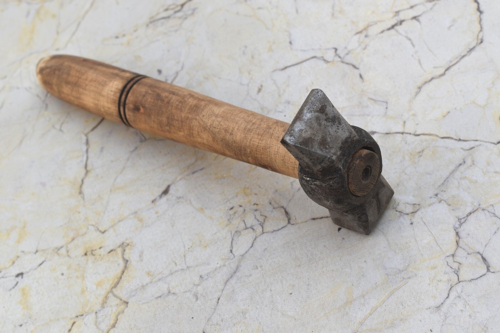 Hand forged Blacksmith Iron Hammer Wood Working Square Herd Hammer Tool Workshop