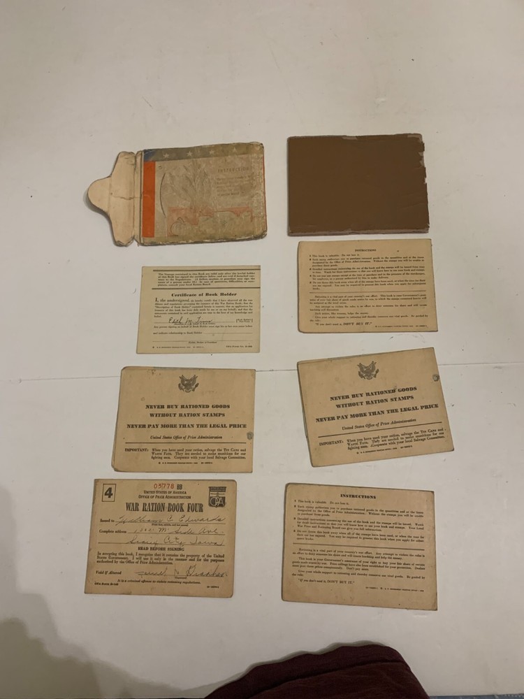 WWII United States War Ration Books