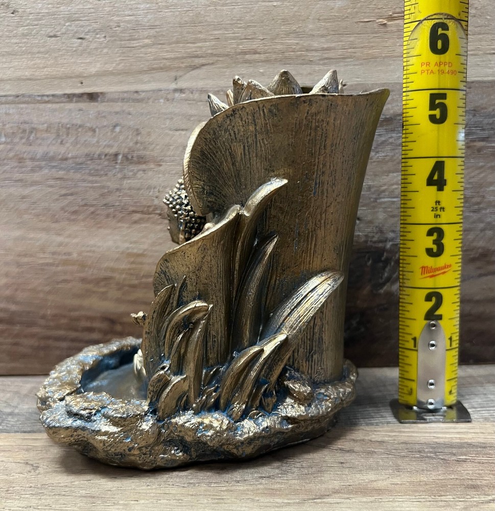 Buddha Resin Incense Burner 5.5" x 5"