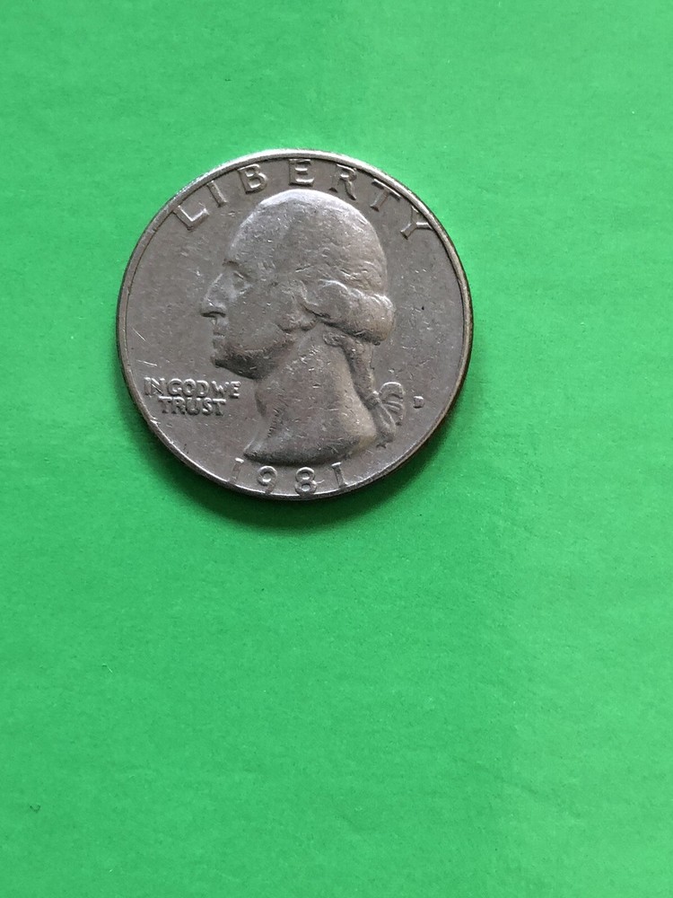 1981 Washington quarter filled D Mint Mark Error#65