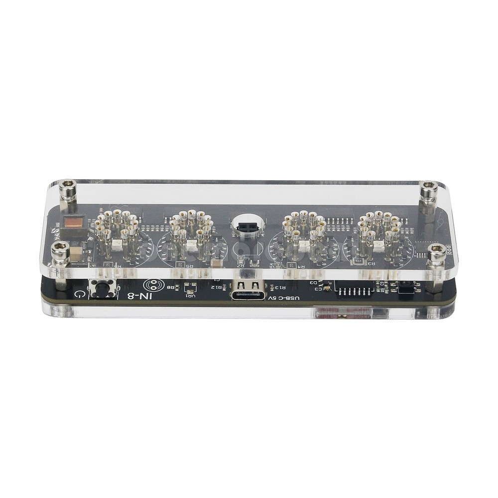 IN-8 4Digit Nixie Tube Clock Desktop Clock Advanced+LED Backlight Remote Control
