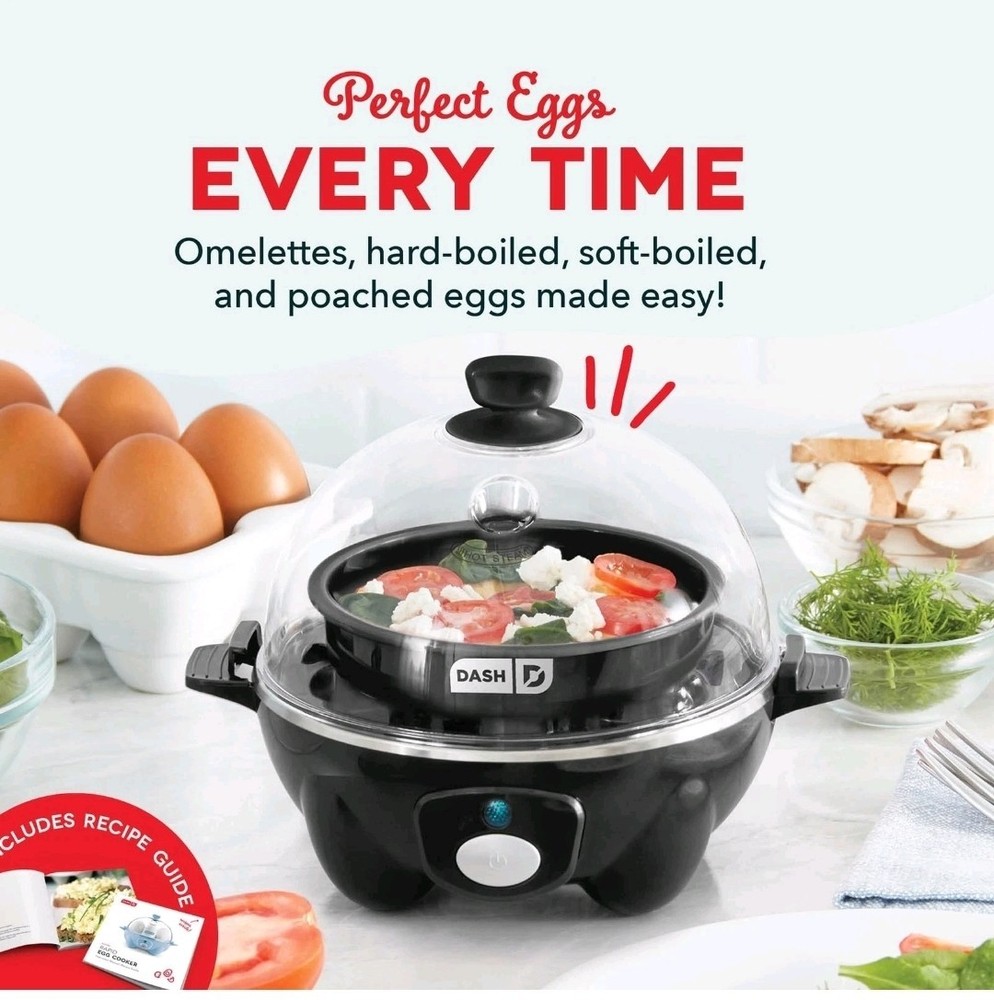 Dash Premium Rapid Egg Cooker, 7 Egg Capacity, Removable Trays, Beige