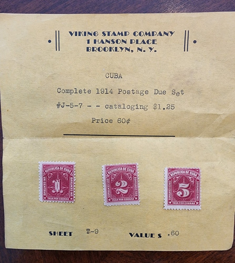 1914 (West Indes) Complete Postage Due Set #j 5-7