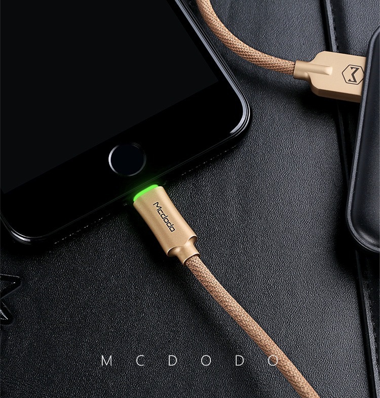 MCDODO Smart LED Auto Disconnect Data USB Charging Cable iPhone X/8/7/6S