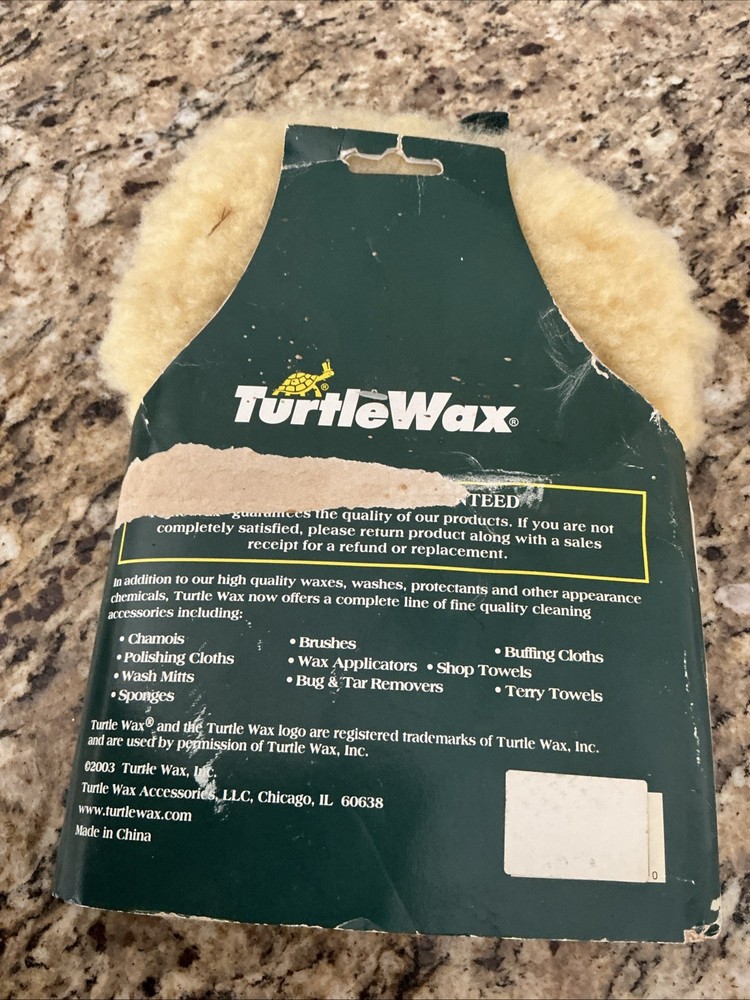 Turtle Wax Durable Wooltex Wash Mitt NEW.