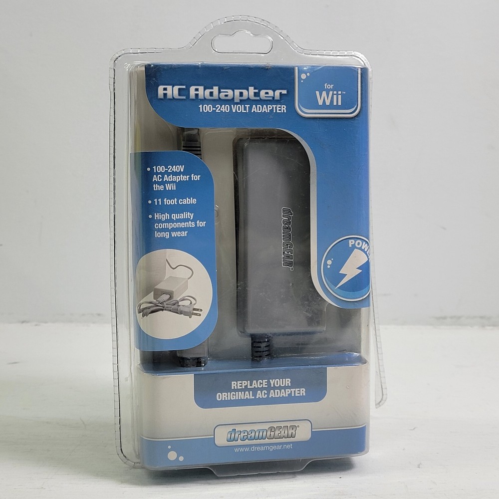 dreamGEAR Wii Game System AC Replacement Power Adapter Plug NOB 100-240 Volt